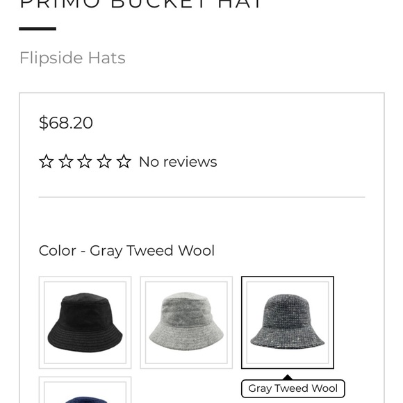 Flipside Hats Primo Reversible Bucket Hat Gray & Brown Wool Tweed & Gray Canvas - Picture 15 of 16